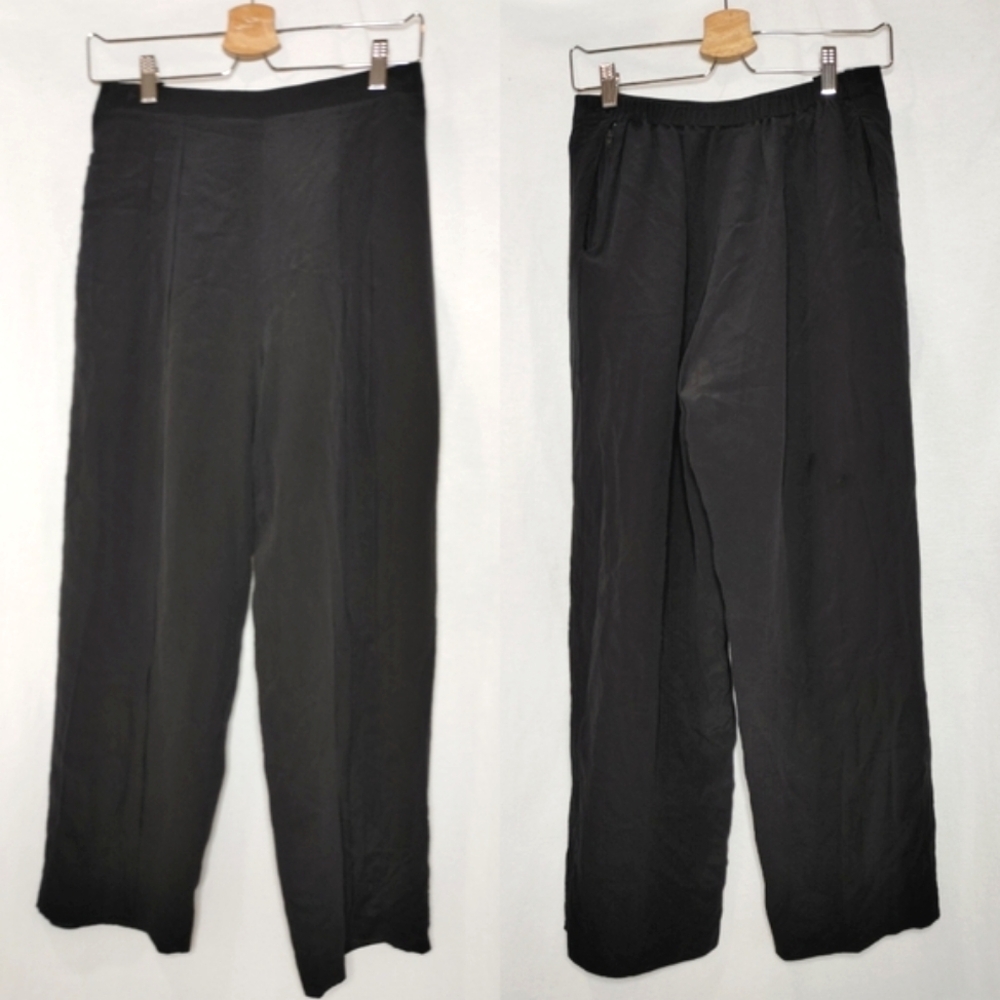 Madame de Saint Gil Paris Vintage Trouser‎ Balloon Pants Black Silk 80s Ankle 44